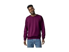 Fleece Crewneck Sweatshirt Maroon (L)