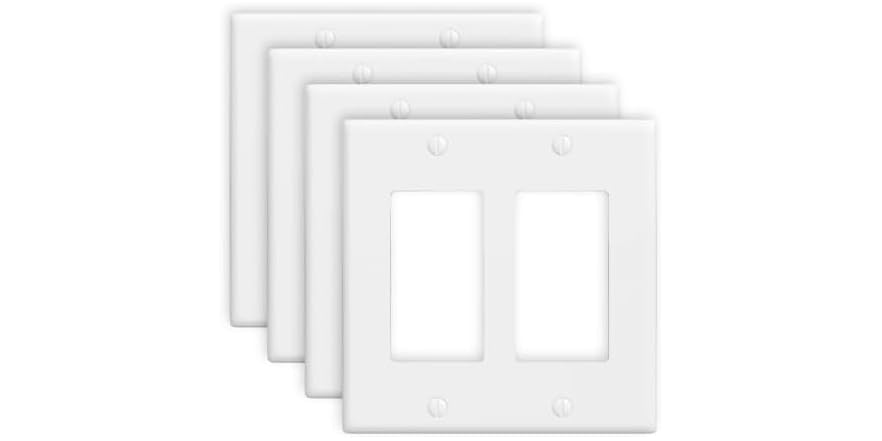 BKDEORS 2-Gang Wall Plate Switch Outlet Covers