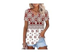 ONLYSHE (3X-Large) Women Summer Short Maroon-3XL