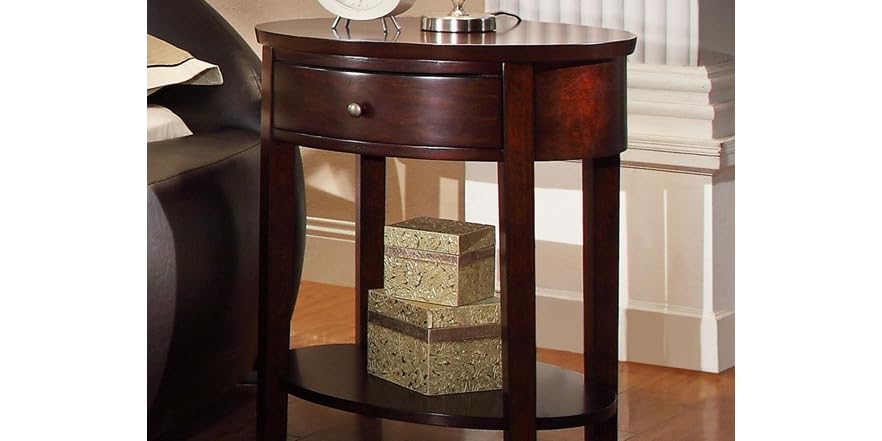 Oval Accent Table - Espresso