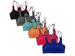 6Pk Multi Straps Sports Bras