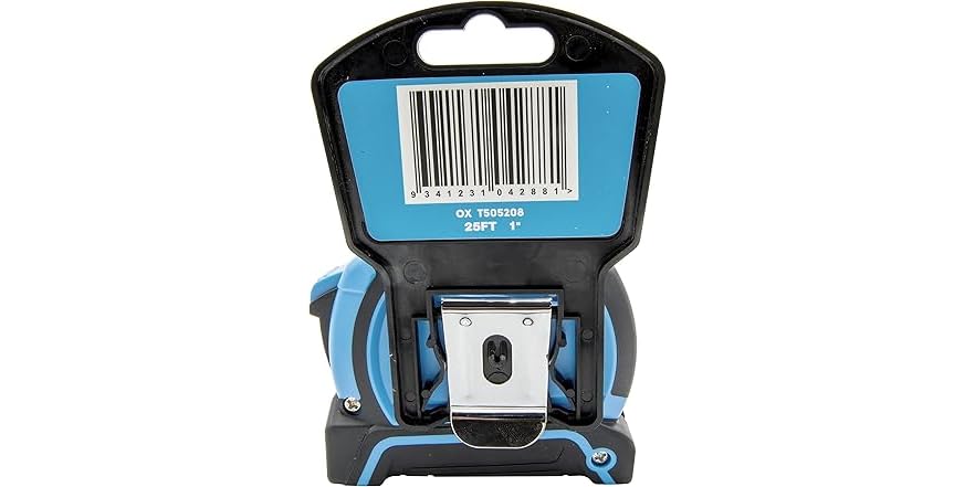 OX Tools Blue Ox 25-Foot Tape Measure – Metric & Imperial, Model P029225, Durable Construction