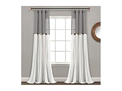 Lush Decor Linen Button Window Curtain Panel