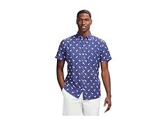 Izod Men (S) Breeze Short Shirt Skipper Blue