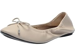 KARL LAGERFELD Velma Ruched Ballet Flat With Dainty Bow (6)