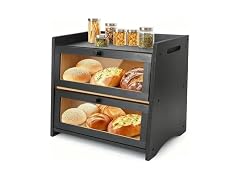 Large Bread Box - 15.7" Bamboo Double