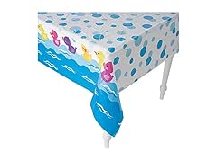 Fun Express Rubber Ducky Printed Tablecloth - Birthday Party Supplies