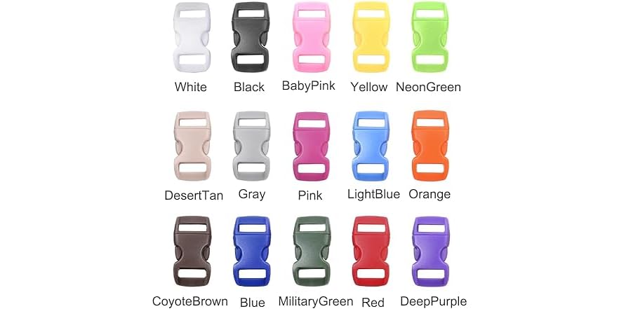 Pc Buckles 150 PC Plastic Side Release Buckles