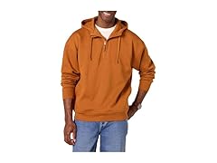 Mens QuarterZip Hoodie Caramel (XS)