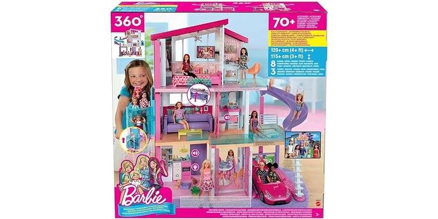 Barbie DreamHouse Dollhouse w/70+ Accessories