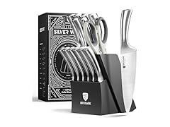 Brodark Kitchen Knives Set with Block