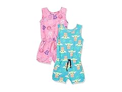 Amazon Essentials Disney Girls' Romper 2PK