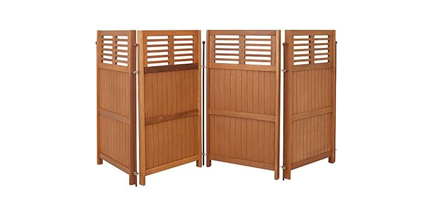 Sunnydaze LAM-683 Privacy Screen Fence 44"- Brown