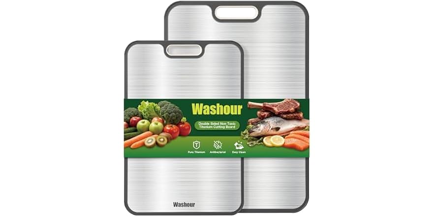Washour Non Toxic Titanium Cutting Board for Kitchen