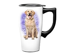 Spoontiques Yellow Lab Ceramic Travel Coffee Mug