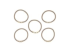 Bella Sleep + Spa Accessories - Stretch Elastic Bracelet Hair Ties , Set of 4, Blonde