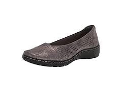 Women's Clarks Cora Flats Pewter (5)