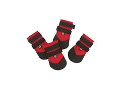 Durable Dog Boots, Red Paw Protector Booties