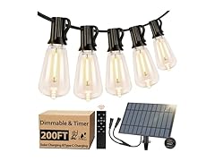 Bosceos Solar Outdoor String Lights Waterproof, 200FT