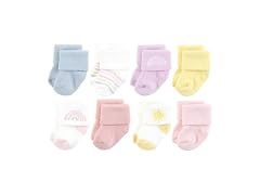 Hudson Baby  (6-12 MOS) Socks Pastel Sun and Rainb