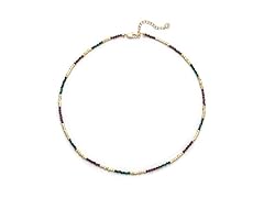 OSIANA Beaded Gemstone Choker Necklace