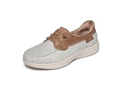 Skechers Women's Hands Free Slip-ins On-The-Go Flex Radiant Glittery Boat Shoe