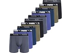 PUMA Men's 10 Pack Performance Boxer Briefs