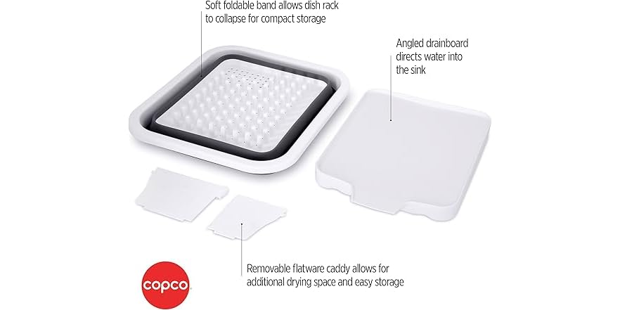 Copco Dish Rack Copco White Collapsible Dish Rack
