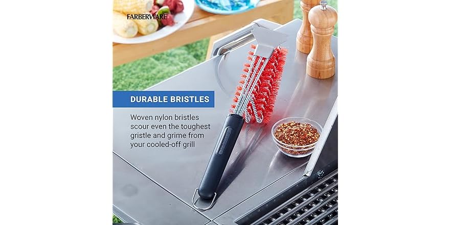 Farberware Grill Topper In Acciaio Al Carbonio - Griglia Antiaderente Per Verdure E Pesce, 23x33 Cm