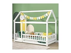 Tatub Kids Twin White House Canopy Bed