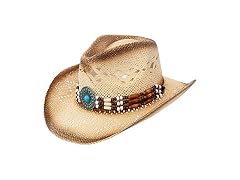 Queue Essentials Women (OS) Straw Cowboy Hat