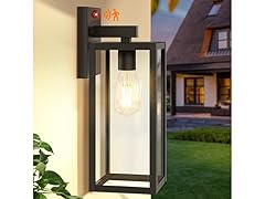 Upgraded Motion Sensor Outdoor Wall Light, Black