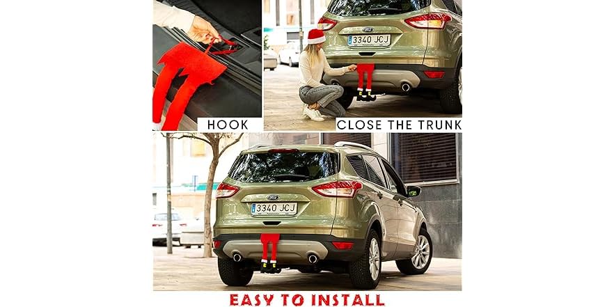 Zone Tech Santa Legs Christmas Auto Decoration