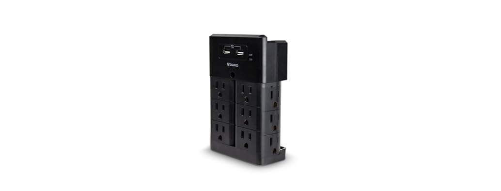 Aduro Wall Tower 12 Outlet Dual USB