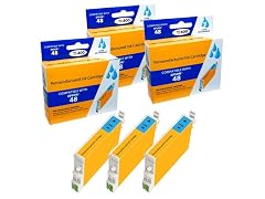 Compatible Epson T048220 Cyan Ink Cartridge (3 Pack)