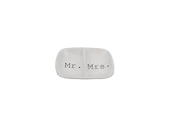 Creative Co-Op Ceramic Mr. & Mrs. Dish