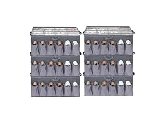 STORAGEIDEAS Extra Large Fabric Shoe Organizer Grey, 6 Pack