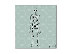 Skeleton Stencil 8.5" x 11" Halloween Pumpkin Carving