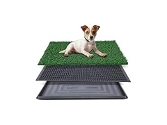 FluffyDream Dog Grass Pad with Tray, 20"x25"