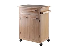 Winsome Wood Kitchen Cart, Natural, Single Drawer