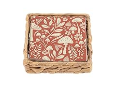 Karma, Woven Cocktail Napkin Holder for Table & Kitchen  Mushroom