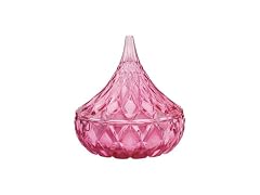 Godinger Glass Hershey Kiss Candy Servers,Hot Pink