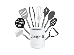 Cook With Color 10 Piece Nylon Cooking Utensil Set with Holder