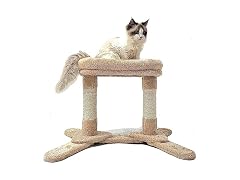 HeyKitten Cat Scratching Posts with Cushion Perch Bed