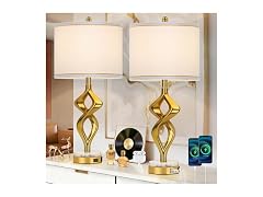 TOBUSA 28.5" Modern Sculptural Living Room Table Lamps Set of 2