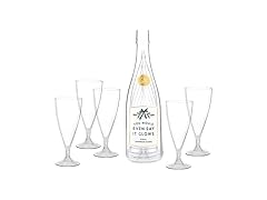 Santa Barbara Design Studio Acrylic Champagne Bottle with 5 Glasses