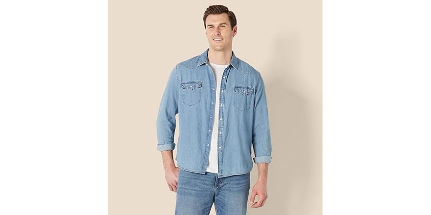 Azamon Essentials Amazon Essentials Men's Denim Shirt