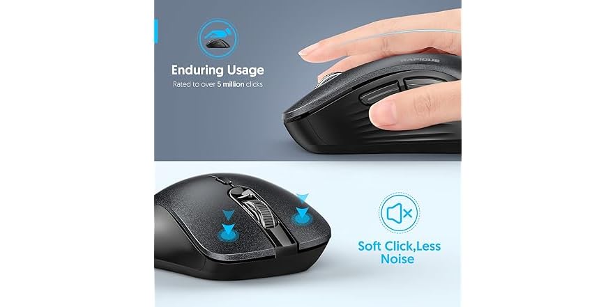 Wireless Silent Computer Mouse 2 Pack