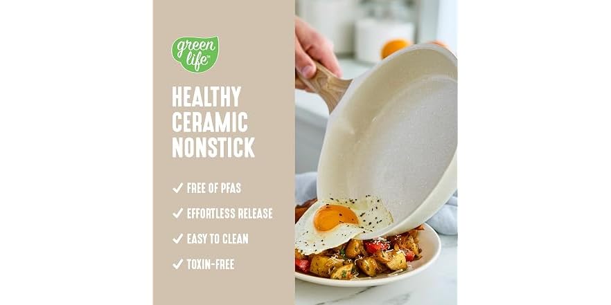 Caramic Pot GreenLife 8 Piece Ceramic Nonstick Cookware Set