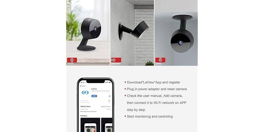 La. View Camera Router LaView 4 Pack 1080P Security Cameras